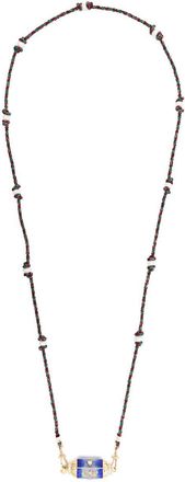 Marie Lichtenberg 18K Yellow Gold Amour Toujours Diamond Necklace - Womens - 18kt Yellow Gold/Fabric/White Diamond