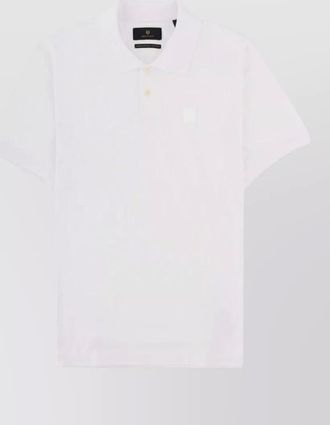 Belstaff polo shirt steel logo patch detail