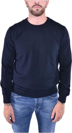 KANGRA Basic trui met ronde hals - Heren - Ronde hals truien - Blauw - XL - Wol - Truien & Vesten