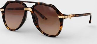 Casablanca Womens Casablanca Rajio Sunglasses Gold Brown - Size: ONE size