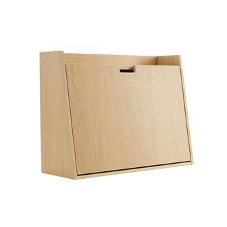Miliboo Escritorio De Pared Vintage De Roble Con Cajonera 78 Cm Gabin