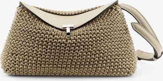 Toteme Clutch T-Lock in pelle intrecciata - TOTEME - gender_Woman