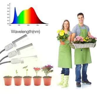 OEM L&aacute;mpara Led Para Plantas De 30 W Con 150 Led, 3 Brazos Flexibles, Temporizador Inteligente, Espectro Completo, Reemplaza Las Bombillas Incandescentes 