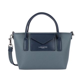 Lancaster Maya Double KBA Tote - Dames - Tassen - Blauw - Maat: ONE Size Leer