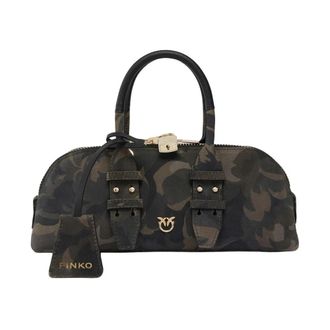 Pinko Bowlingtas Horizontaal - Dames - Handtassen - Groen - ONE Size - Leer - Tassen