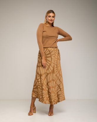 Tantra Midi-jurk met zijde, geometrische print