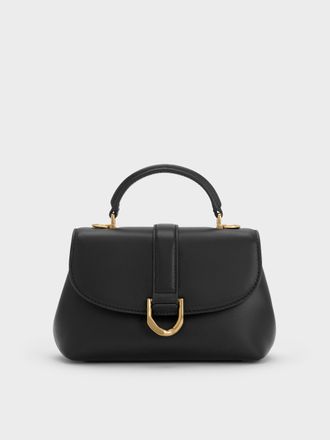 Charles & Keith Gabine Leather Top Handle Bag