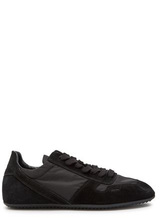 Rick Owens Minimal Panelled Suede and Nylon Sneakers - Black - 38 (IT38 / UK5)