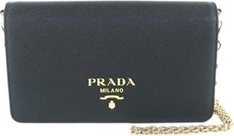 Prada Pre-owned Vintage Schoudertas - Dames - Vintage Schoudertas - Zwart - ONE Size - Leer - Vintage