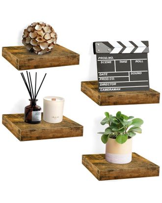 Sorbus Set of 4 9in Square Floating Shelves