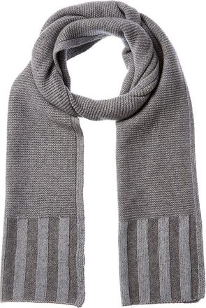 Fort&eacute; Cashmere Plaited Garter Rib Trim Cashmere Scarf