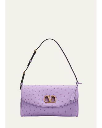 Valentino Garavani Devain Logo Leather Top Handle Bag