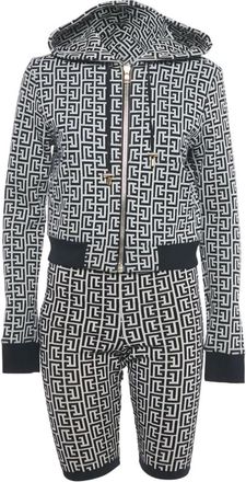 Balmain Tuta sportiva con stampa - Bianco
