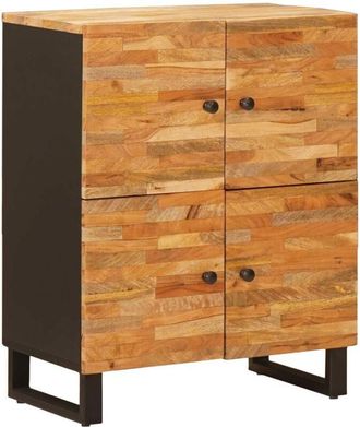 vidaXL Armario Auxiliar Marr&oacute;n 60 X 33 X 75 Cm Madera De Mango Maciza Vidaxl