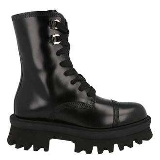 Ferragamo Ferragamo Kira Leather Combat Boots