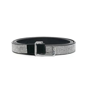 Zadig&Voltaire Accessoires, Dames, Grijs, S, Leer, La Cecilia Crystal Belt