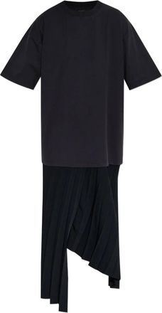 Balenciaga Abito midi in cotone - Nero