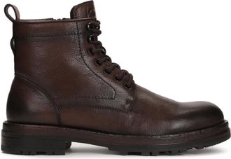 Kazar Klassieke herenleren laarzen - Heren - Veterlaarzen - Bruin - 42 EU - Leer - Schoenen