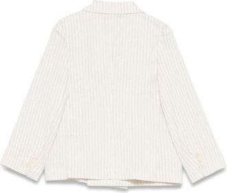 Il Gufo Cotton-Hemp Blend Blazer - White