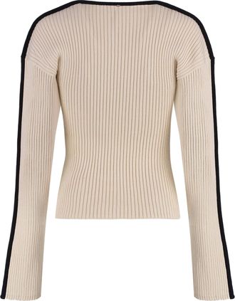 Sportmax Womens Knitted Top Boemia Ivory Cotton Tops