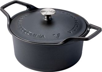 Victoria Victoria 34733 Horno Holand&eacute;s Olla Inducci&oacute;n Hierro Fundido Curado 30cm, Tapa - Sart&eacute;n, 5,7l, Sin Ptfe Negro