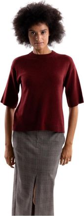 Marella Mlsvela Trui - Dames - Ronde hals truien - Rood - M - Wol - Truien & Vesten