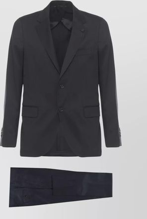 Lardini single breasted wool suit notch lapel