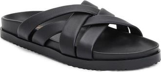 Bruno Magli Bandino Slide Sandal in Black Calf at Nordstrom, Size 10.5