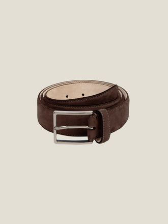 Luca Faloni Dark Brown Classic Suede Belt