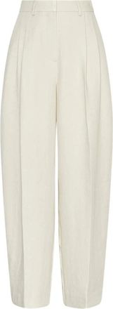 Moss Copenhagen Esteriane HW Pants - Dames - Wijde Broeken - Beige - L - Broeken