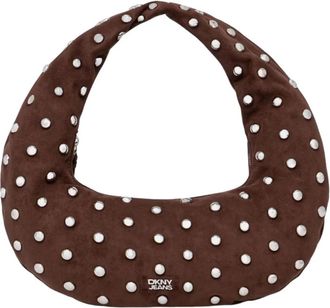 DKNY Katya Hobo Bag - Dames - Handtassen - Bruin - ONE Size - Polyester - Tassen