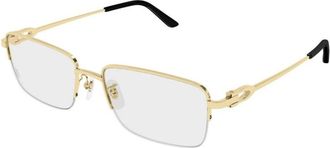 Cartier Ct 0625Oa 001 Frame - Heren - Brillen - Geel - 57 MM - Accessoires