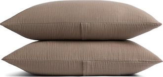 Parachute Set of 2 Cloud Organic Cotton Gauze Shams in Warm Grey at Nordstrom, Size Standard