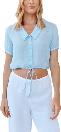 Bella Dahl Linen Button-Up Shirt in Blue Bell at Nordstrom, Size X-Small