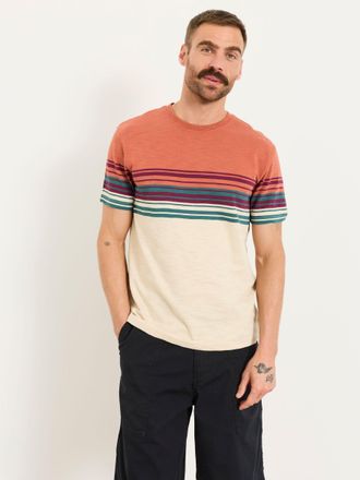 Fat Face FatFace Terracotta Ripley Chest Stripe T-Shirt