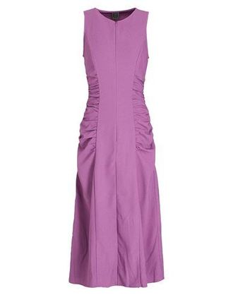 8 by YOOX SLEEVELESS MAXI DRESS W/ FRONT GATHERING
