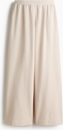 H&M Wide Interlock Joggers in Light Beige at Nordstrom, Size Xx-Large