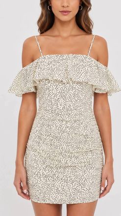 Isabel Marant Davilia Dress In Ecru/black