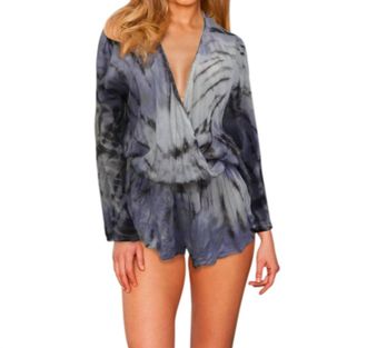 Raviya Tie Dye Romper In Sand