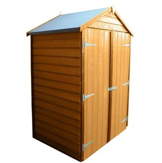Shires Tool Store Double Door Garden Shed - Dip Treated Approx 4 x 3 Feet in Brown