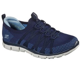 Skechers Womens Gratis Running Shoes In Navy