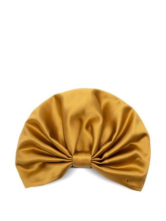 Valentino Garavani Vlogo head scarf - women - Silk - One Size - Gold