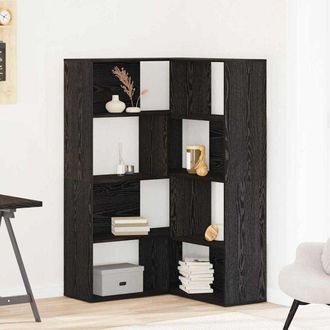 vidaXL Vidaxl - Armadio per Libri Rovere nero 140 x 30 x 140 cm