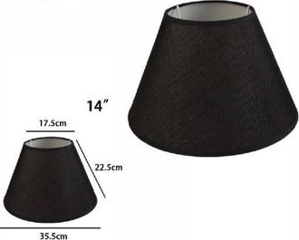 Trade Shop Trade Shop - Reemplazo Cl&aacute;sico De Pantalla Cilindr&aacute; Cilindr&aacute; Para L&aacute;mpara Y L&aacute;mpara De Pared Tnt - -14-negro