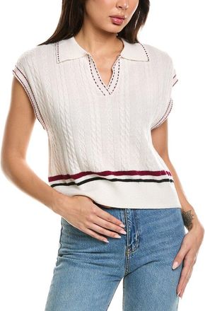Brodie Varsity Cable Cashmere Tank