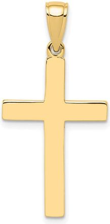 Diamond2Deal 10k Gold Polished Cross Pendant