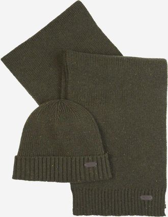 Barbour Set cappello + sciarpa Barbour in misto lana