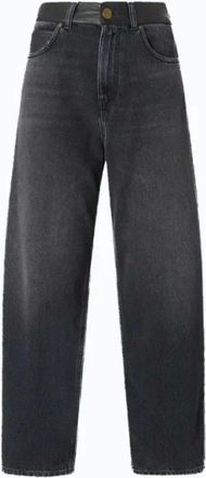 Pinko Pinko, Jeans, Dames, Grijs, W29, Katoen, Estelle Wide Jeans