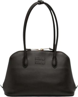 Miu Miu Pre-owned Schoudertas - Dames - Vintage Handtas - Zwart - ONE Size - Leer - Vintage