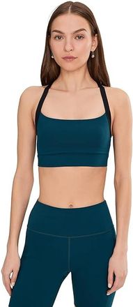 Brooks Luxe Strappy Bra Womens Bra Cosmo/Black : XL (38 A-D), Polyester/Spandex